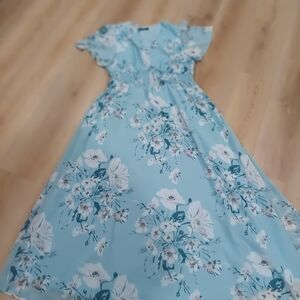 Floral Blue Dress